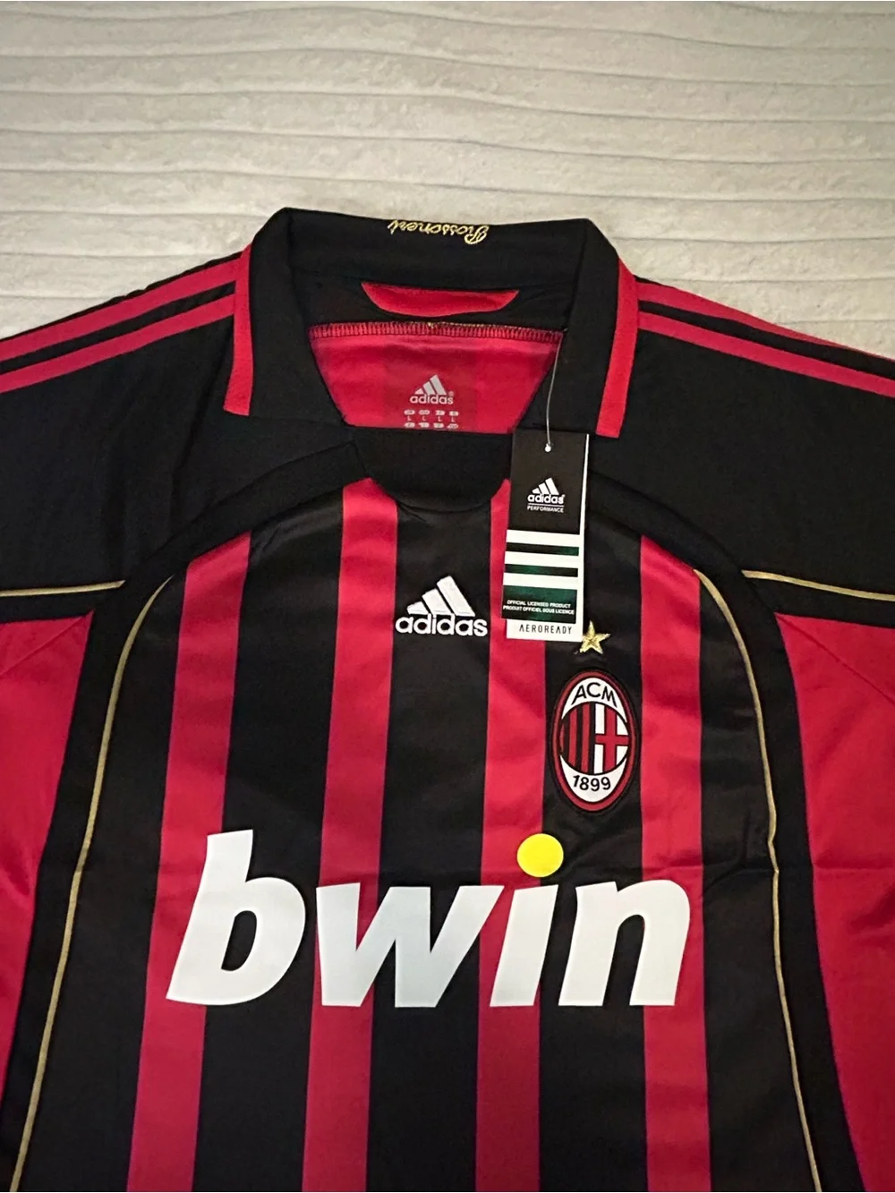 adidas AC Milan Gattuso #8 Red and Black Soccer Jersey